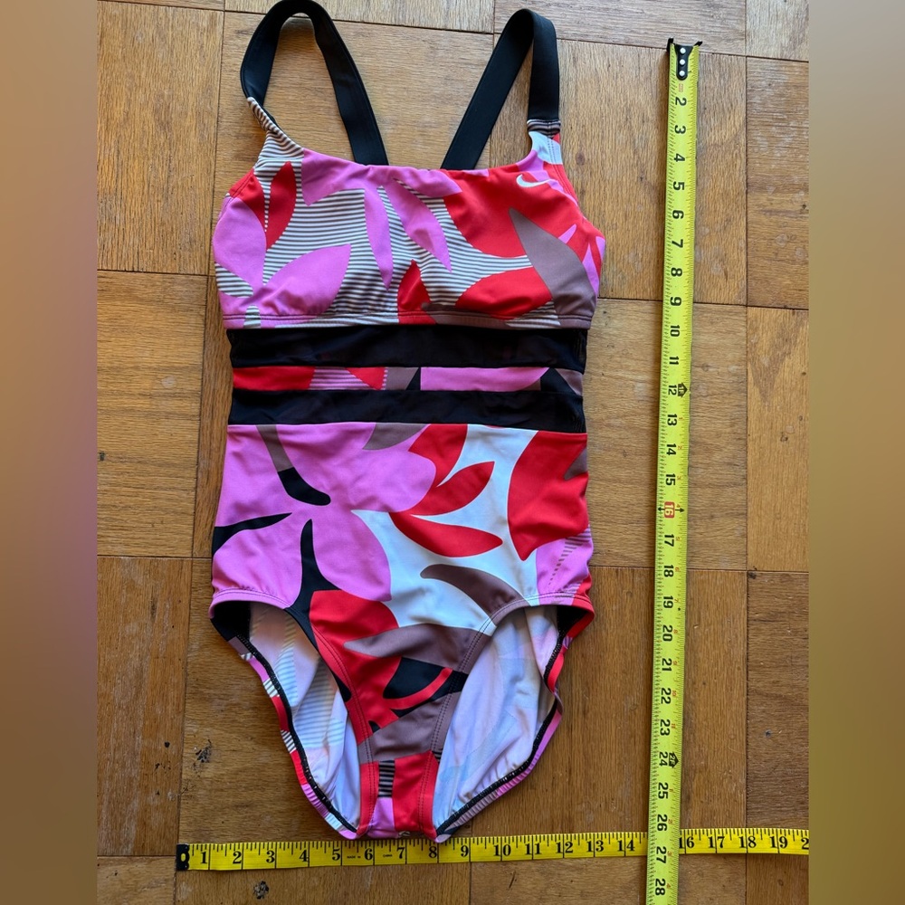 Nike Women's One Piece Swimsuit - Red, Pink, Black